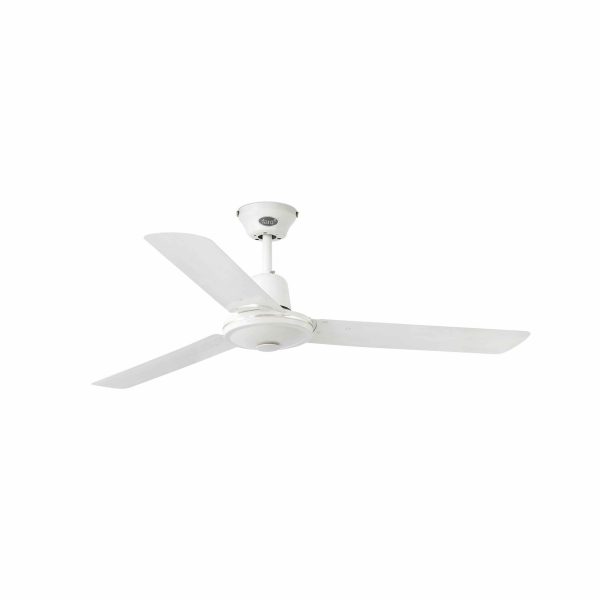 ECO Ventilador de techo de Faro. Medidas: Ø 1200 x L 1200 x A 320 x F 1200 mm. Color: Blanco