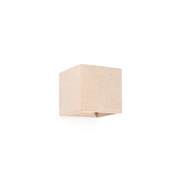 KAMEN Aplique de Faro. Medidas: L 115 x A 115 x F 115 mm. Color: Beige