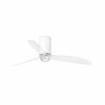 MINI Ventilador de techo de Faro. Medidas: Ø 1280 x L 1280 x A 324 x F 1280 mm. Color: Blanco