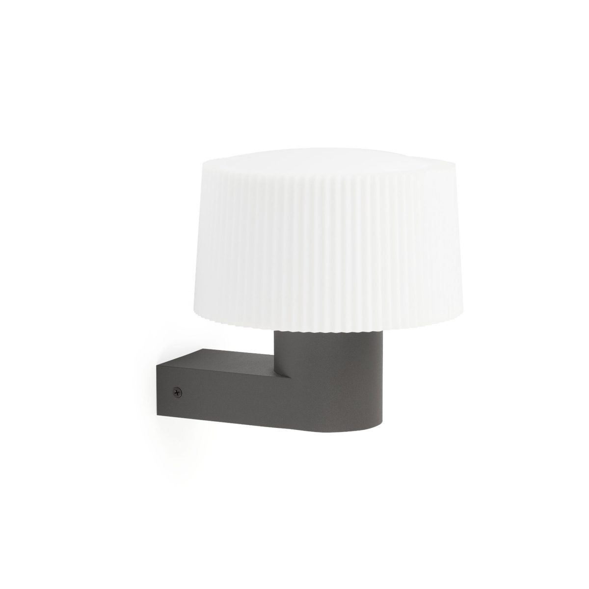 MUFFIN Aplique de Faro. Medidas: L 220 x A 230 x F 245 mm. Color: Gris