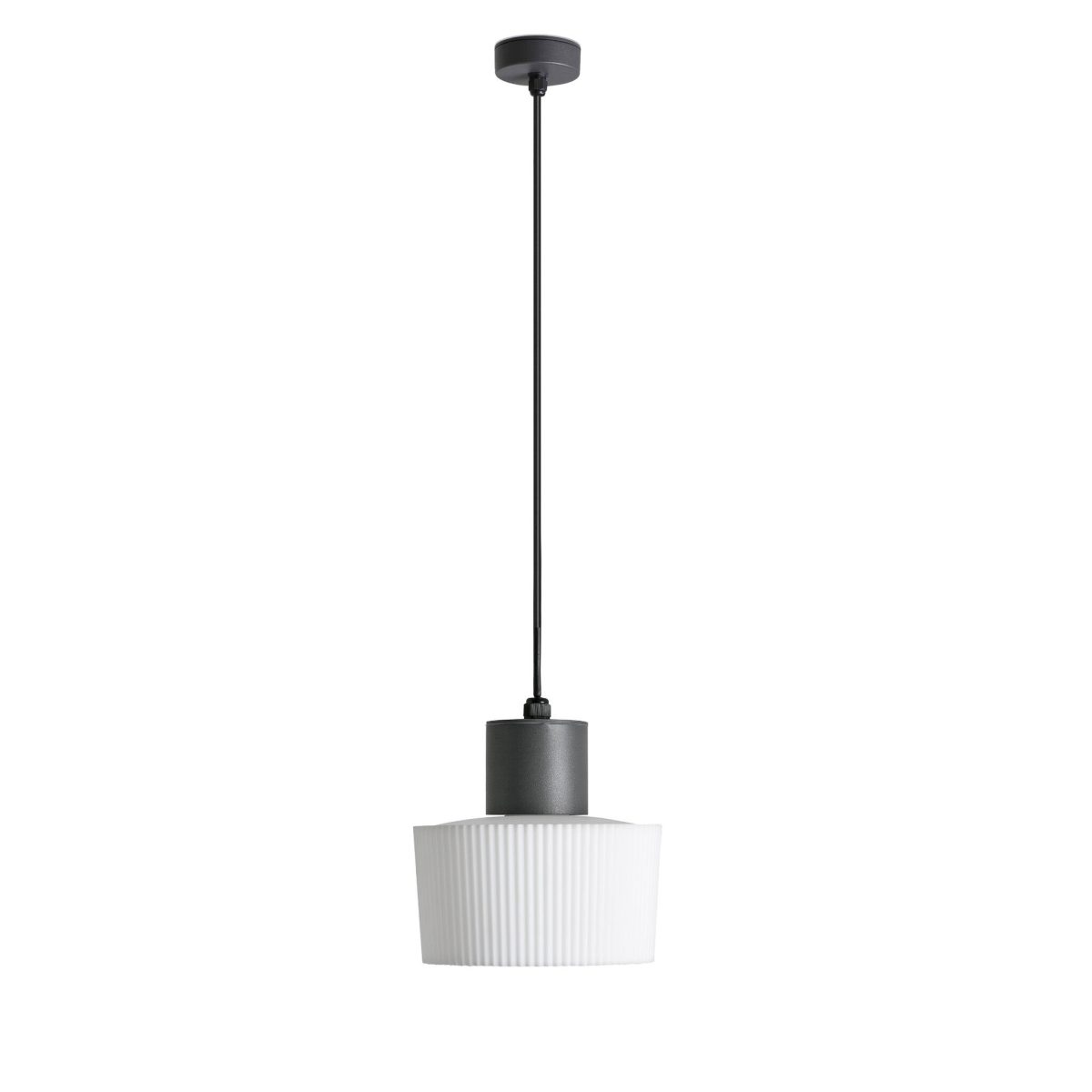 MUFFIN Colgante de Faro. Medidas: L 220 x A 1550 x F 220 mm. Color: Gris