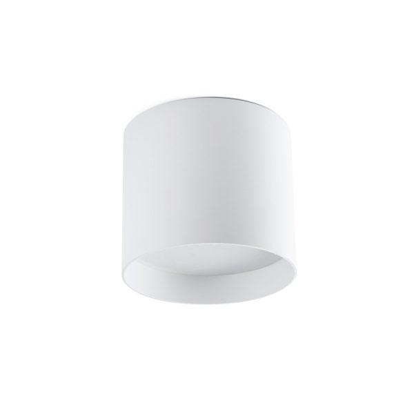 NATSU Plafón de Faro. Medidas: Ø 150 x L 150 x A 135 x F 150 mm. Color: Blanco