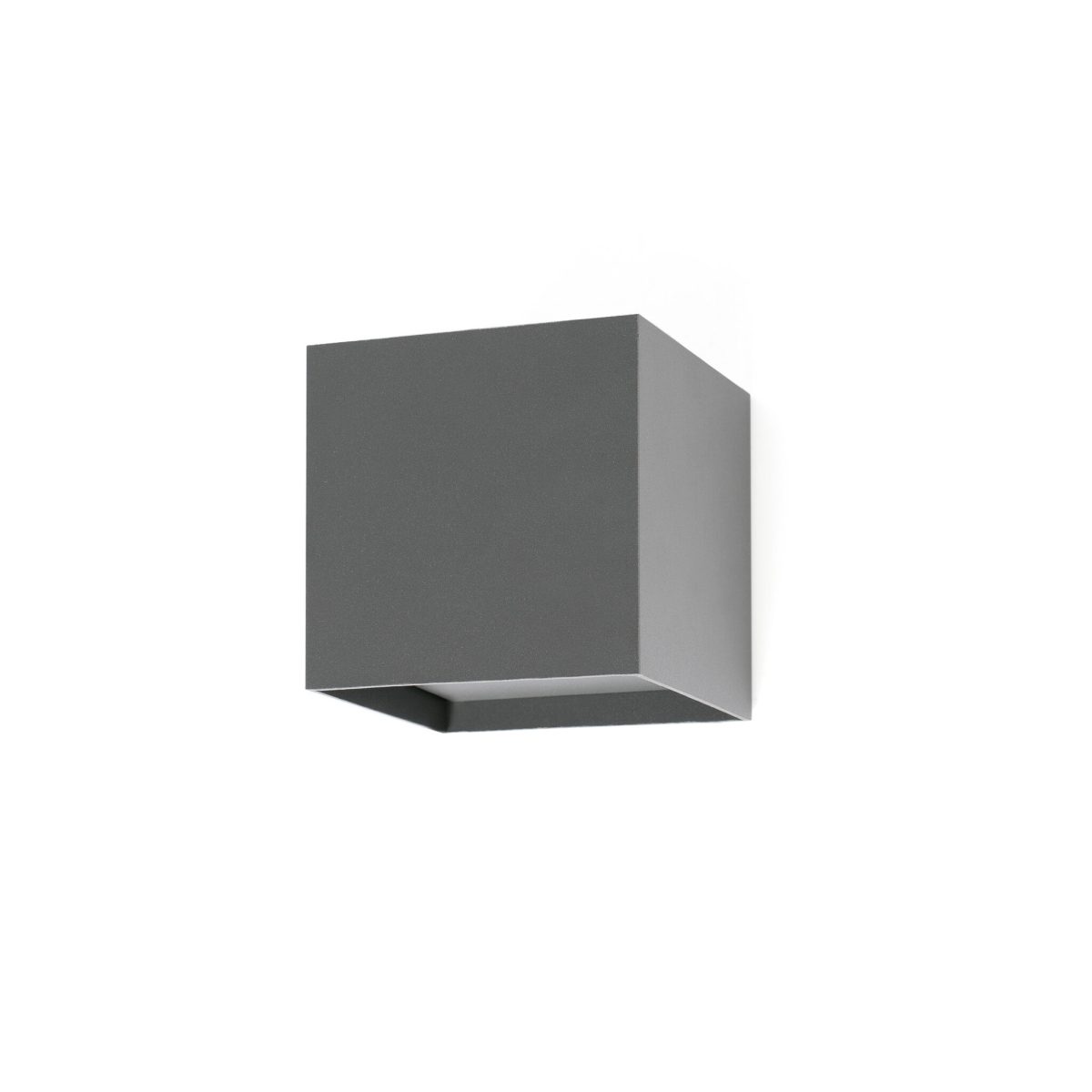 OLAN Aplique de Faro. Medidas: L 145 x A 140 x F 140 mm. Color: Gris