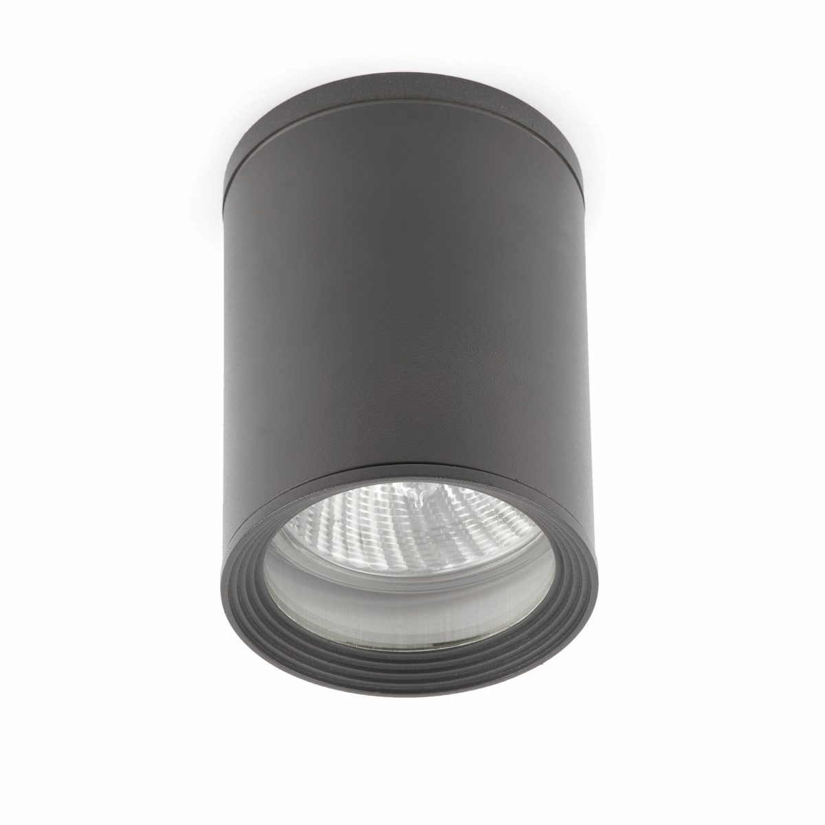 TASA Plafón de Faro. Medidas: Ø 110 x L 110 x A 140 x F 110 mm. Color: Gris