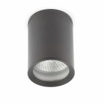 TASA Plafón de Faro. Medidas: Ø 110 x L 110 x A 140 x F 110 mm. Color: Gris