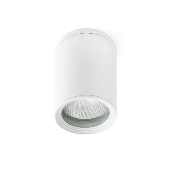 TASA Plafón de Faro. Medidas: Ø 110 x L 110 x A 140 x F 110 mm. Color: Blanco