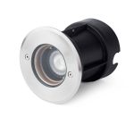 TECNO Foco de Faro. Medidas: Ø 120 x L 120 x A 125 x F 120 mm. Color: Acero